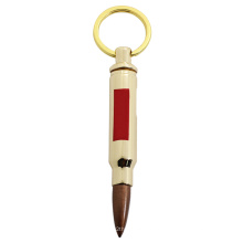 Wholesale Funny Custom 3D Gold Logo Metal Bullet Key Chain Keychain With Bottle Opener